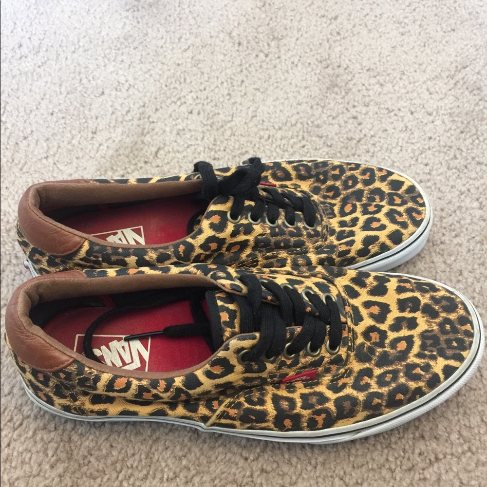 Cheetah print vans unisex shoes